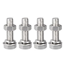 M8 x 30mm Hexagonal Tête Vis Boulons écrous Rondelles Inoxy Acier 4 Ensembles