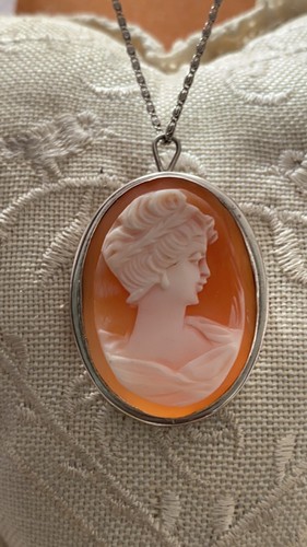 Broche pendentif camée - , en