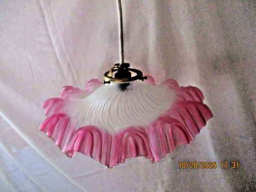 Suspension lampe verre - , opalin