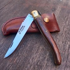 Joli Couteau LA MAISON DU LAGUIOLE  Manche en Bois avec Étui En Cuir 