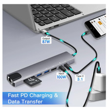 8 IN 1 USB C Moyeu Adaptateur