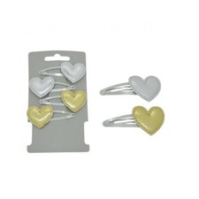 4 barrettes Cheveux clic clac