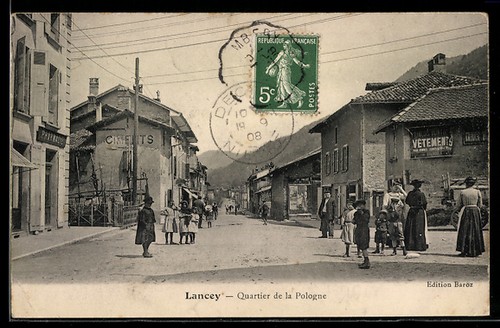 Cpa lancey quartier la - quartier,