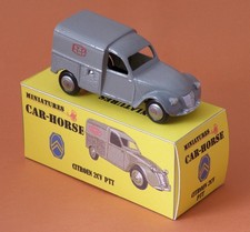 Car-Horse Citroen 2cv 2 cv fourgonnette PTT poste service style Dinky cij jrd