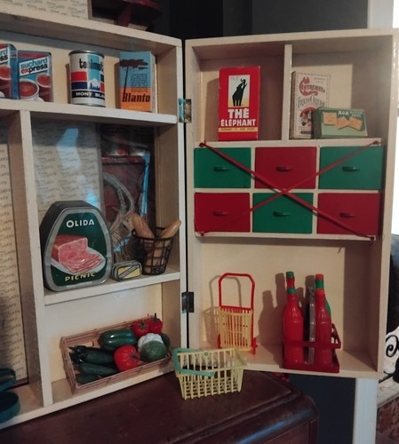 Jouet ancien épicerie valise - jouet,