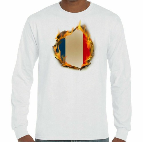 Français drapeau flames - drapeau,