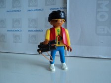 PLAYMOBIL vintage city life cycliste vélo globe trotter du set 3746 de 1993