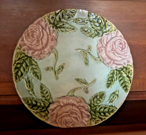 Assiette ancienne barbotine - ancienne,