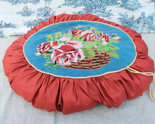 Grand coussin vintage - vintage, panier