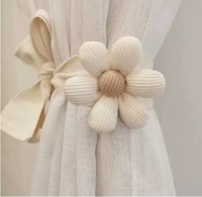 Attaches de rideau à fleurs 3D, embrasse rideau lot de corde, décoration chambre