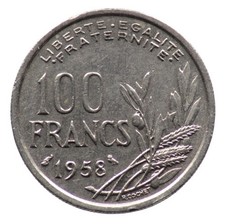 100 FRANCS 1958 - FRANCE -