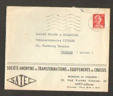 IVRY (94) ATELIERS de TRANSFORMATIONS / EQUIPEMENTS DE CHASSIS "SATEC" en 1959