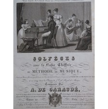 DE GARAUDÉ Alexis Solfèges Méthode de Musique ca1825