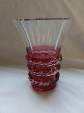 vase art deco val saint lambert signé H 16,5 cm ,signé