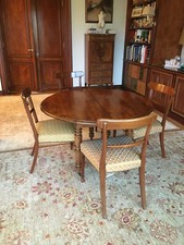 Set de Table à Manger avec 6 Chaises - Louis Philippe en bois fruitier, marron