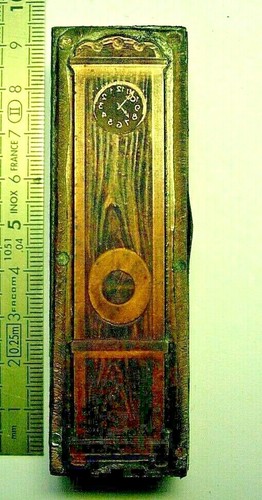Plaque gravure cuivre clock - cuivre,