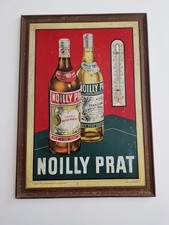 PLAQUE TÔLE ANCIENNE NOILLY PRAT VERMOUTH THERMOMÈTRE PUB BAR BISTROT no Émaillé
