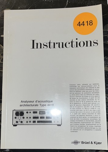 Bruel kjaer 4418 instruction - &,
