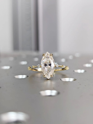 Bague fiançailles marquise - bague, de