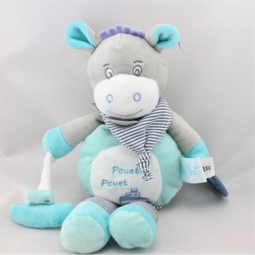 Doudou ane gris - , bleu