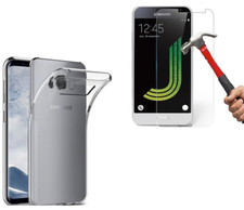 Coque TPU Souple Transparent +1 Film Verre Trempé Samsung Galaxy J5 2016/J5 2017