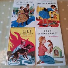 Lot De 4 Livres M Thiebold Comtesse De Ségur Bibliotheque Rose Lili Bassett.