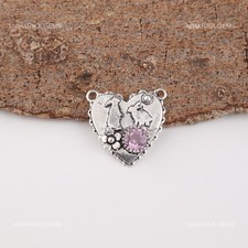 925 Argent Rond Morganite