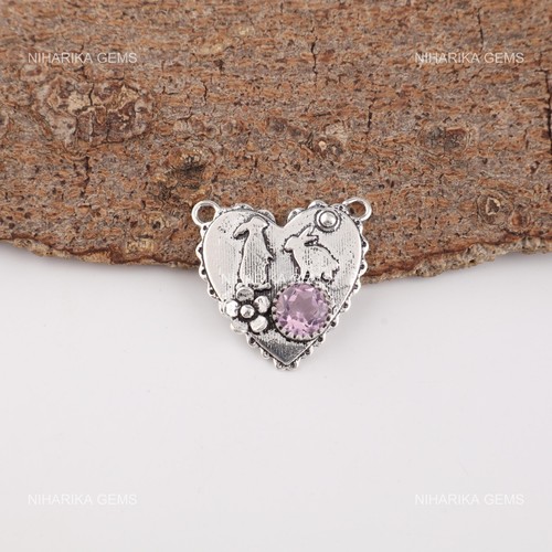 925 argent rond morganite - argent,