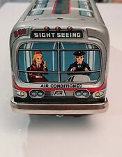 BUS CAR MASUDAYA JAPAN AN 50 TRADE MARK MODERN TOYS JOUET ANCIEN TÔLE PILE AUTO