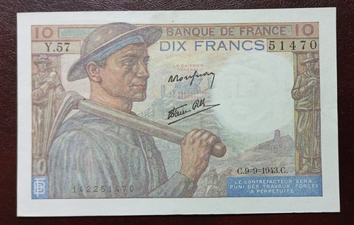 Billet francs mineur - 10,