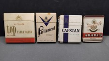 Lot de 4 paquets de cigarettes vides PEU COURANTS  (Anciens - vintage)