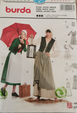 2457  PATRON "BURDA CARNAVAL COSTUME 2 VERSIONS BECASSINE PAYSANNE 38 AU 50