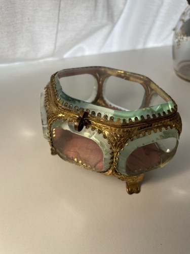 Boîte bijoux ancienne en - boîte, à