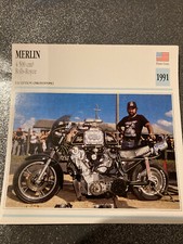 CARTE FICHE MOTO collection ATLAS MERLIN 4 500 CM3 ROLLS ROYCE 
