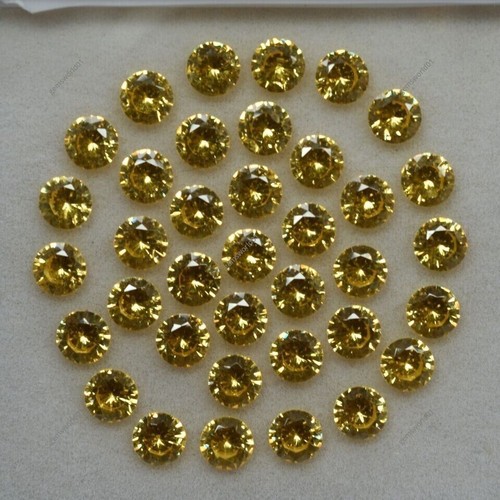 Lot rond saphir jaune naturel