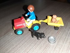 Playmobil tracteur enfant avec chiens, ferme 