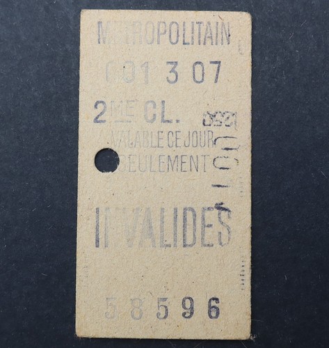 Ancien ticket métro - ticket,