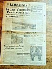 WW2 Journal libé-soir la zone