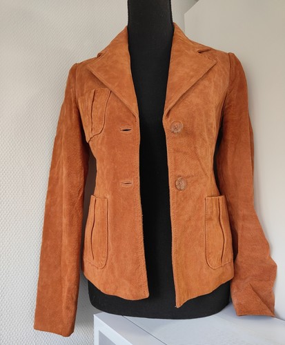 Veste blazer vintage daim - en,