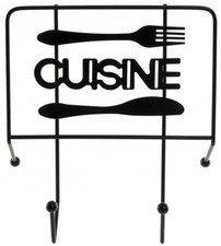 Lutrin support porte livre de cuisine design déco " CUISINE " métal chromé