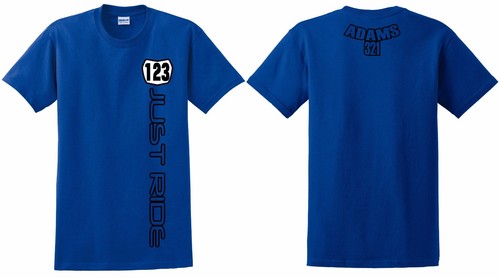 Bleu motocross shirt juste - bleu,