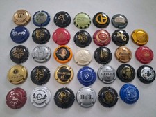 lot 33 capsules de champagne LALLIER LP DRAPPIER DE GAULLE RUINART LAFITTE