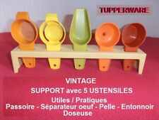 TUPPERWARE SUPPORT 5 USTENSILES Passoire Séparateur oeuf Pelle Entonnoir Doseuse