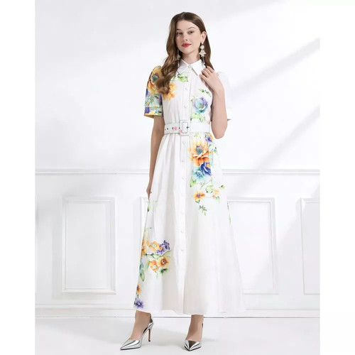 Robe longue élégante - robe, florale