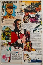 Affiche GENERAL de GAULLE - 50 ANS DE L'APPEL DU 8 JUIN - Dessins DUPUIS