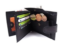 Hommes Luxe Souple Noir Cuir