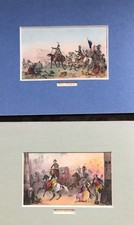2 GRAVURES NAPOLEON BONAPARTE, SOLDATS MILITARIA, 1er EMPIRE