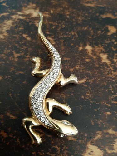 Broche doree salamandre - doree,