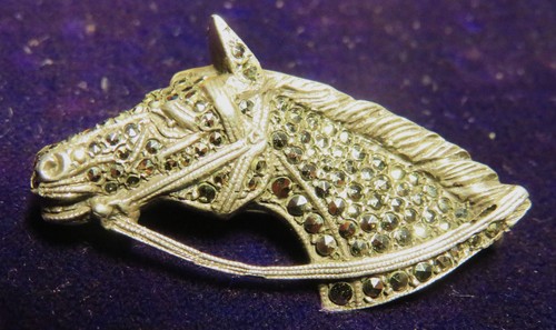 Broche argent ancienne tête - argent,