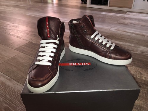 Sneakers bordeaux prada - sneakers,